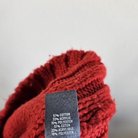 Aerie Red Cable Knit Chunky Sweater S - Picture 3 of 4